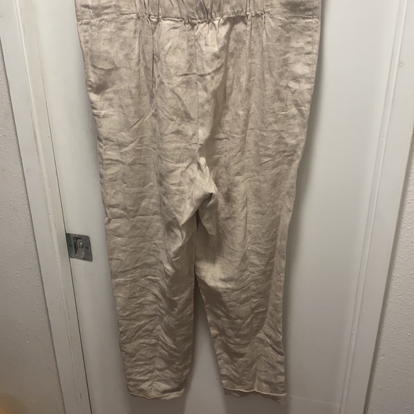 Eileen Fisher Organic Linen Round Neck Jumpsuit - Picture 9 of 10
